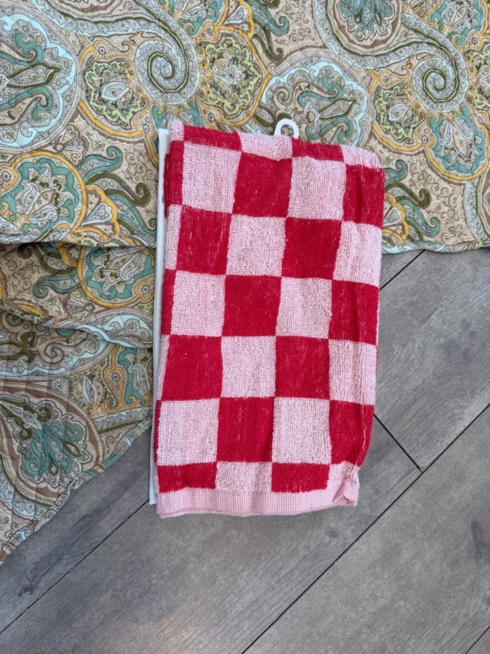 New Boutique Western Kitchen Towel Set ‘M’ Monogram Cowboy Boot/Checkered Cotton